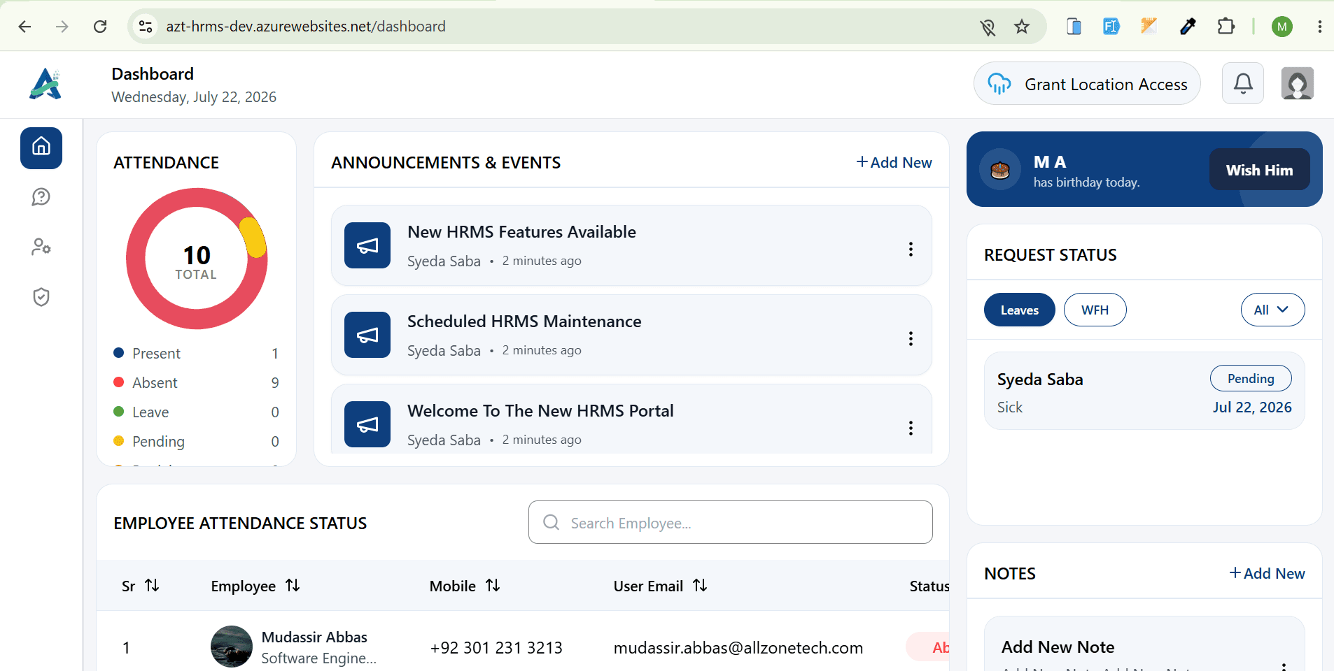 AllZone HRMS — Enterprise HR Management Platform