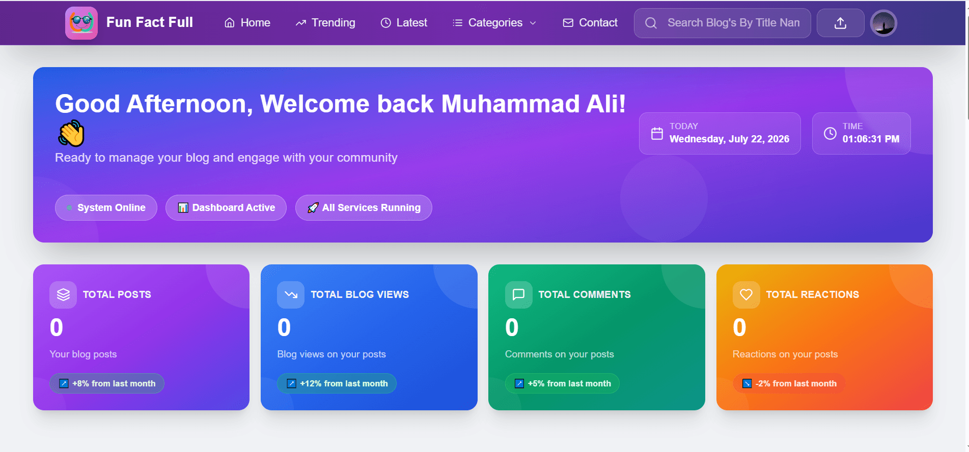 FunFactFull — Blogging & Creator Earning Platform screenshot 5