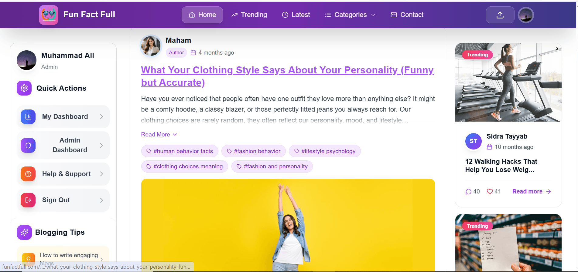 FunFactFull — Blogging & Creator Earning Platform screenshot 6