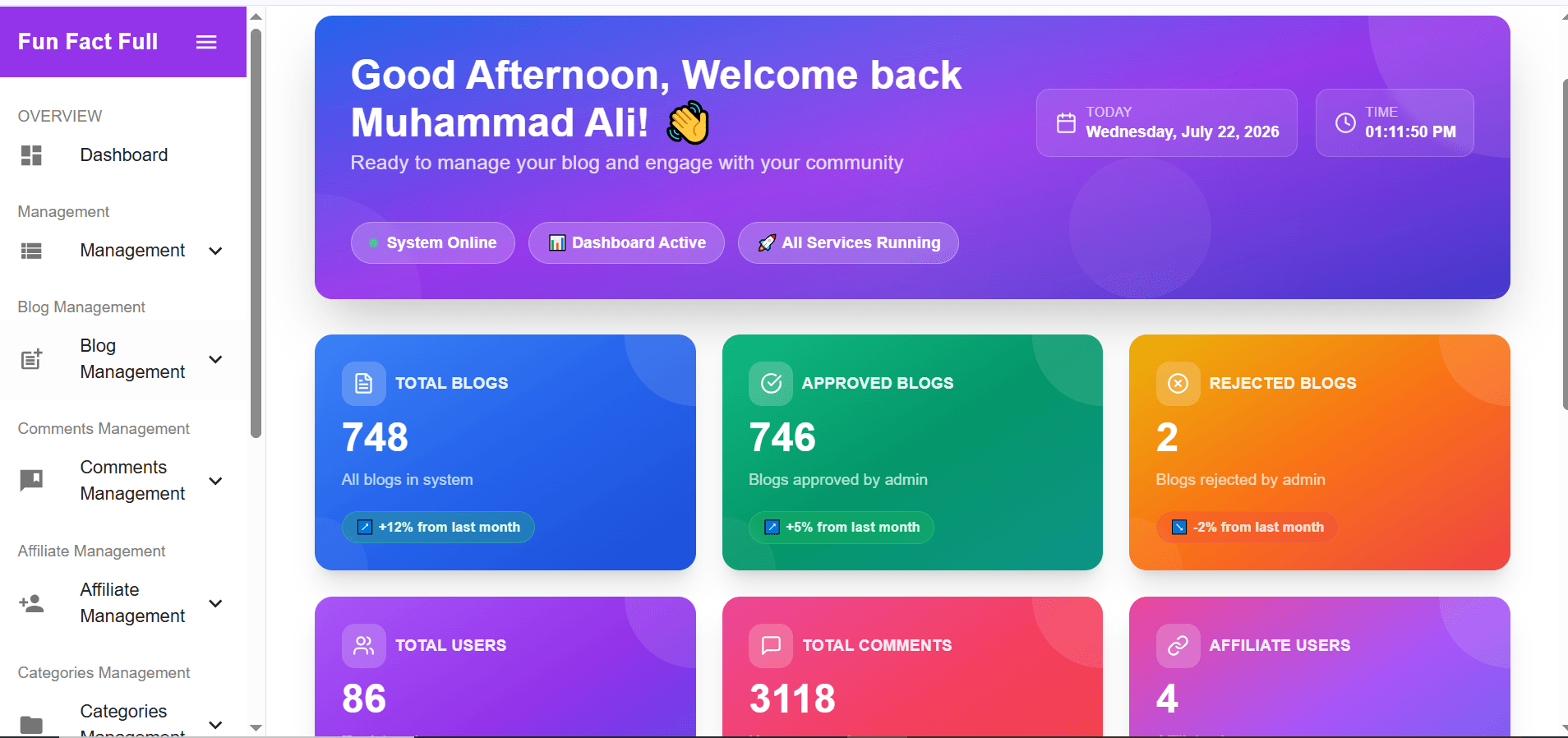 FunFactFull — Blogging & Creator Earning Platform screenshot 4
