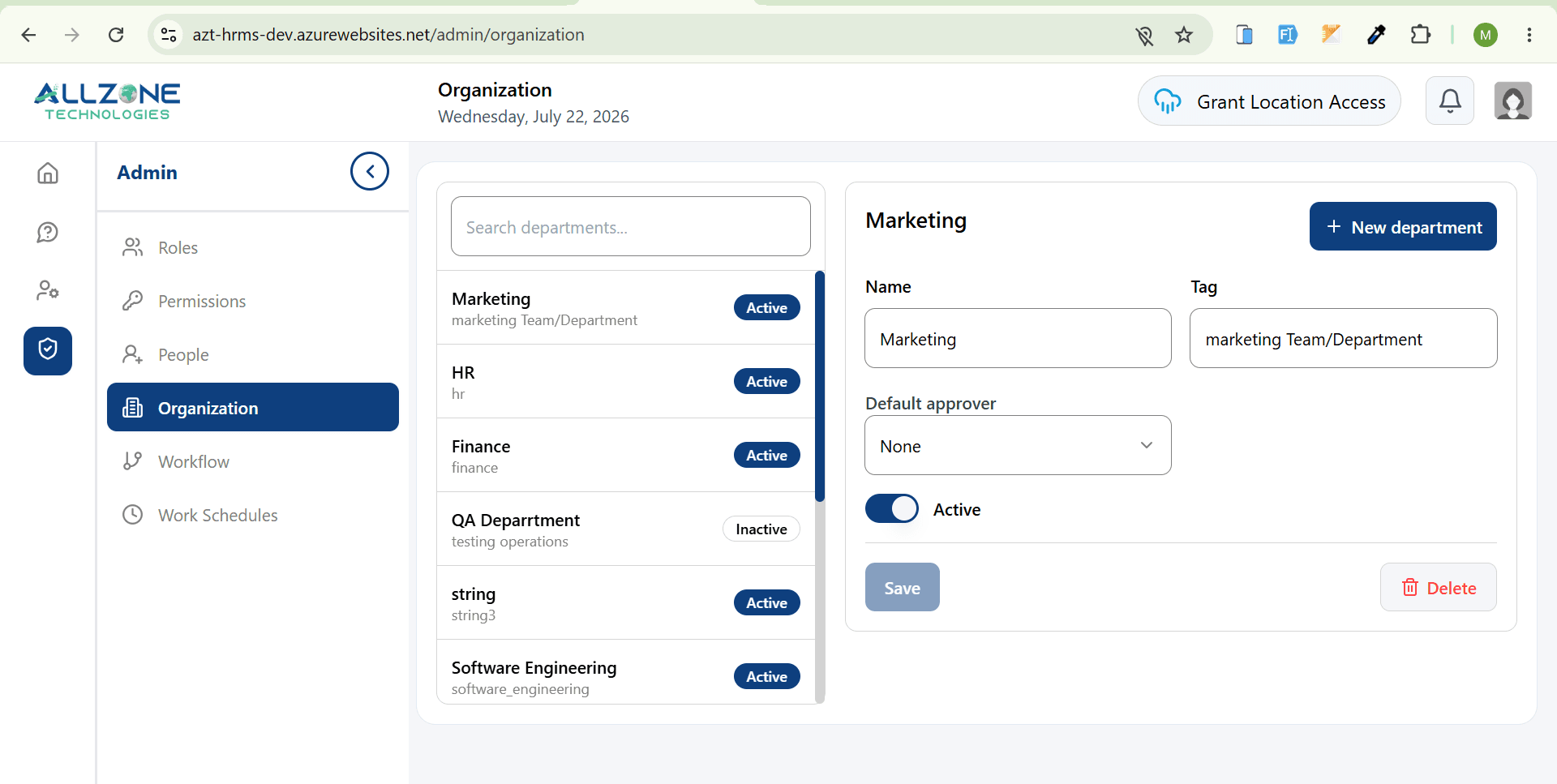 AllZone HRMS — Enterprise HR Management Platform screenshot 1